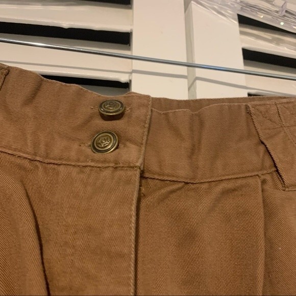 Vintage Roo Crossing size 14 Brown Paper Bag Ankle Length Pants 100% Cotton - Picture 3 of 12